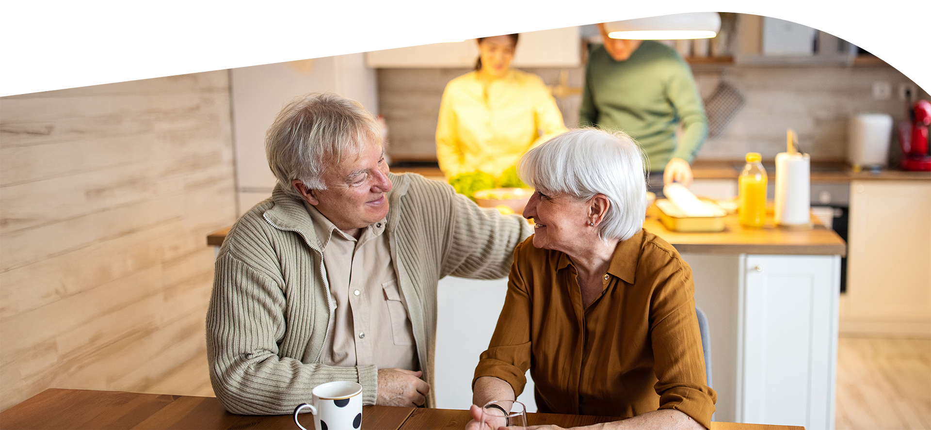 couple talking background