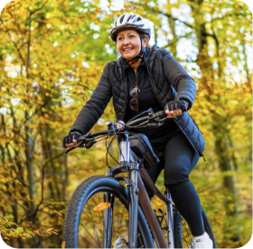 woman on bike